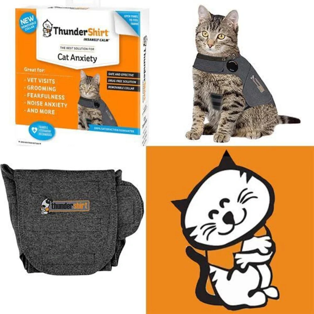 ThunderShirt For CATS - NEW in Original Box BNIB color Grey SIZE Large
